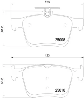 Hella Pagid Rear Disc Brake Pad Set - 5Q0698451N